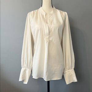 Banana Republic Ivory Long Sleeve Blouse